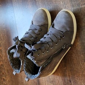ECCO Soft 7 Gore-tex Waterproof Hi Top Sneaker Boot - Shale Grey Size: 8.5